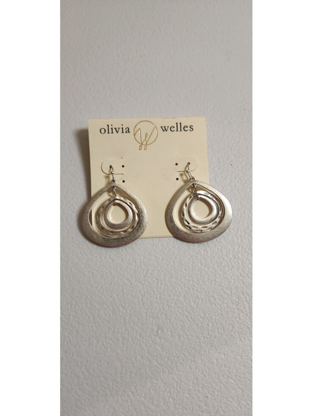 Olivia Welles Silver Tone Spiral Drop Earrings